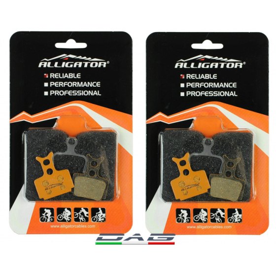 Alligator Due Coppie Pastiglie freno disco Formula Mega Organiche